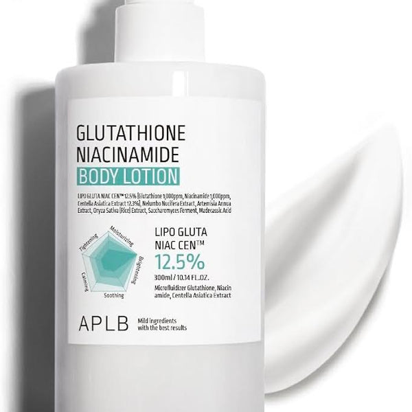 APLB Glutathione Niacinamide Body Lotion 12.5% | Brightening & Hydrating Body Care (300ml)