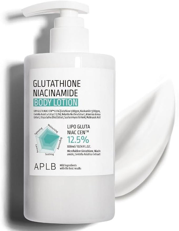 APLB Glutathione Niacinamide Body Lotion 12.5% | Brightening & Hydrating Body Care (300ml)