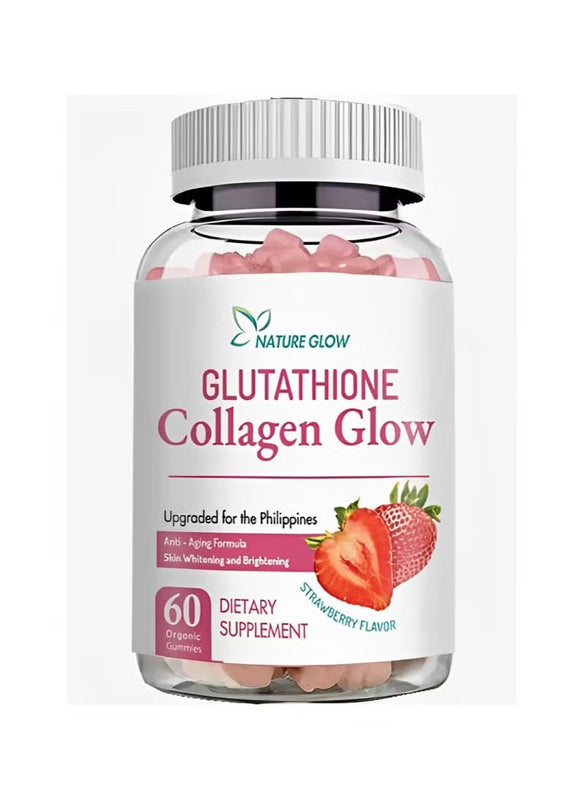 Skin Glow Glutathione Gummies – Strawberry Flavour | Skin Brightening & Antioxidant Beauty Supplement | 120g