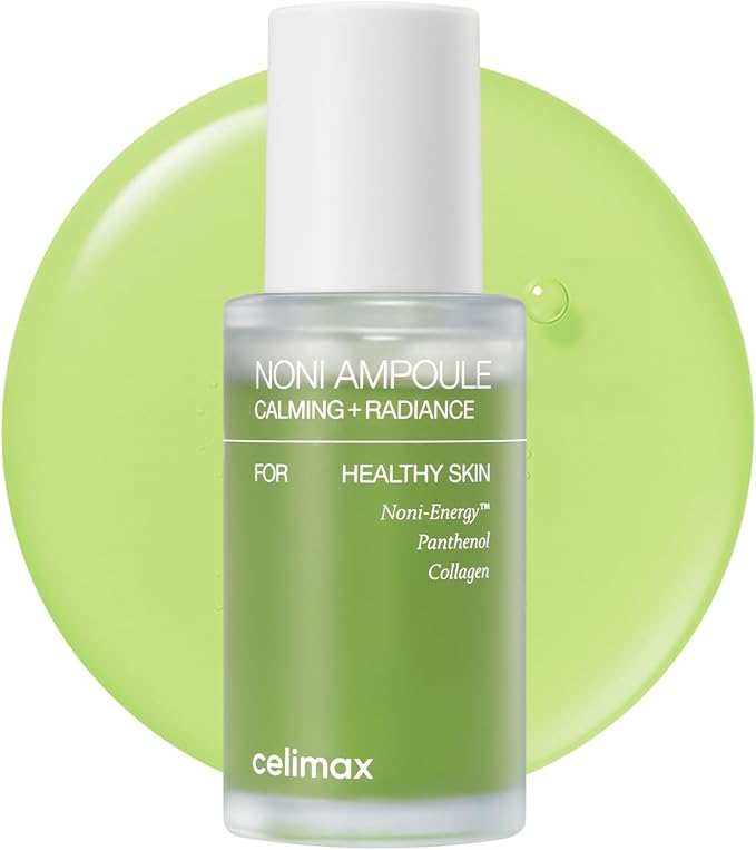 celimax The Real Noni Energy Ampoule, 30ml, Korean Facial Serum with Noni Fruit Extract, Noni Seed Oil, Panthenol, Hyaluronic Acid & Adenosine, Lightweight Hydrating Glow Serum for Dry Sensitive Skin
