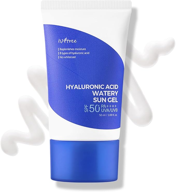 ISNTREE Hyaluronic Acid Watery Sun Gel 50 ml | SPF 50+ PA++++ | Korean Sunscreen | Lightweight & Hydrating Gel | No White Cast | Daily UV Protection