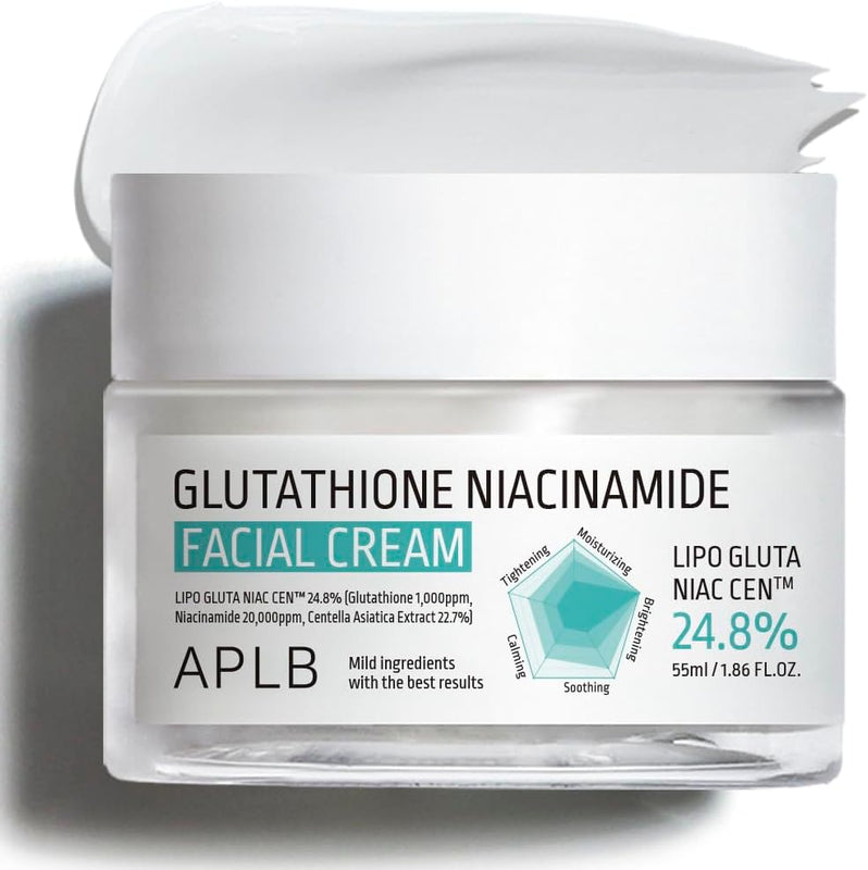 APLB Glutathione Niacinamide Facial Cream 24.8% | Brightening & Hydrating Moisturizer (55ml)