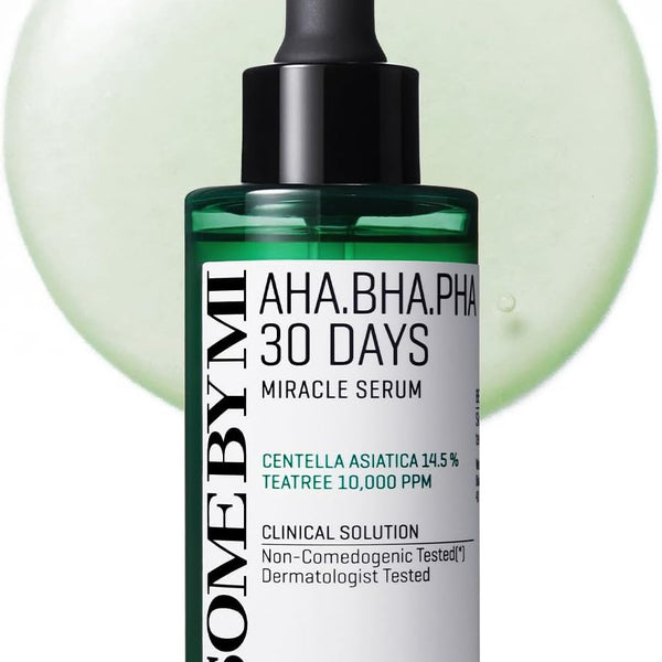 Some By Mi Aha Bha Pha 30 Days Miracle Face Serum | 50ml | Made From Tea Tree Leaf Water For Sensitive Skin | Daily Facial Serum For Sebum, Blemish Care & Remove Dead Cells