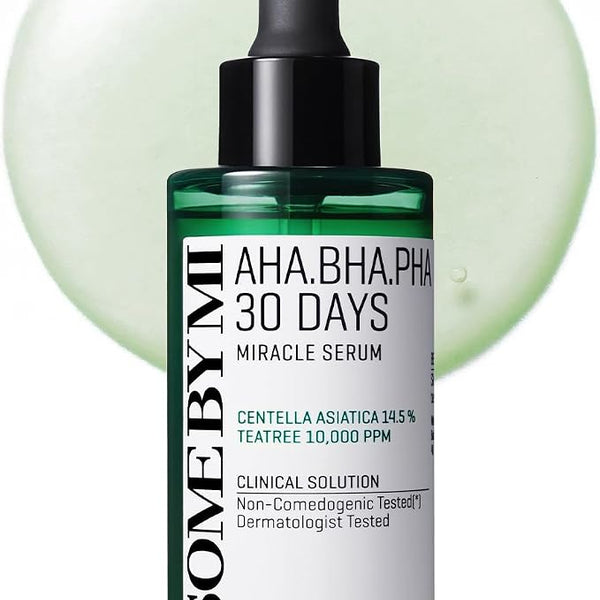 Some By Mi Aha Bha Pha 30 Days Miracle Face Serum | 50ml | Made From Tea Tree Leaf Water For Sensitive Skin | Daily Facial Serum For Sebum, Blemish Care & Remove Dead Cells