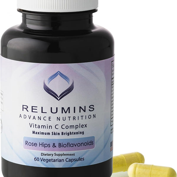 Relumins Advance Vitamin C - Max Skin Whitening Complex with Rose Hips & Bioflavonoids (60 Caps)