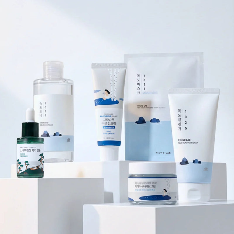 Round Lab Award-Winning Morning Skincare Set | Complete Korean Skincare Routine