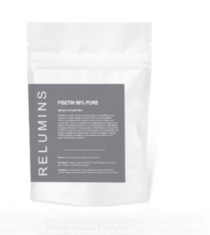 PurePowder Relumins Fisetin 25g – 98% Medical Grade Flavonol Powder for Healthy Aging