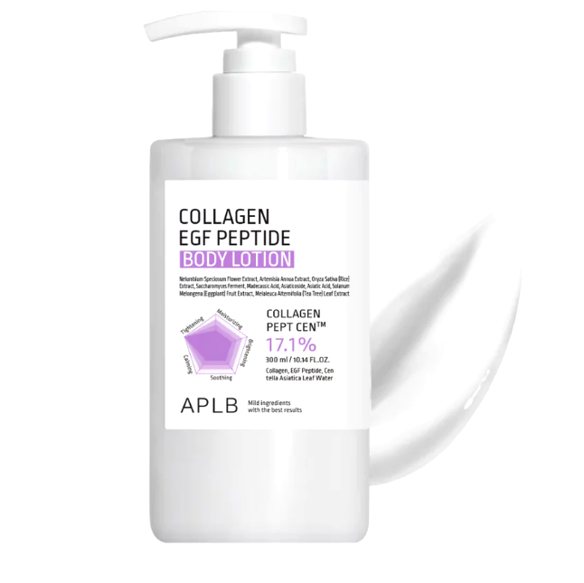 APLB Collagen EGF Peptide Body Lotion 300ml | Hydrating Korean Body Moisturizer