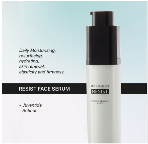 NEW! The first age reversing serum RELUMINS RESIST Reverse Serum with Retinol!
