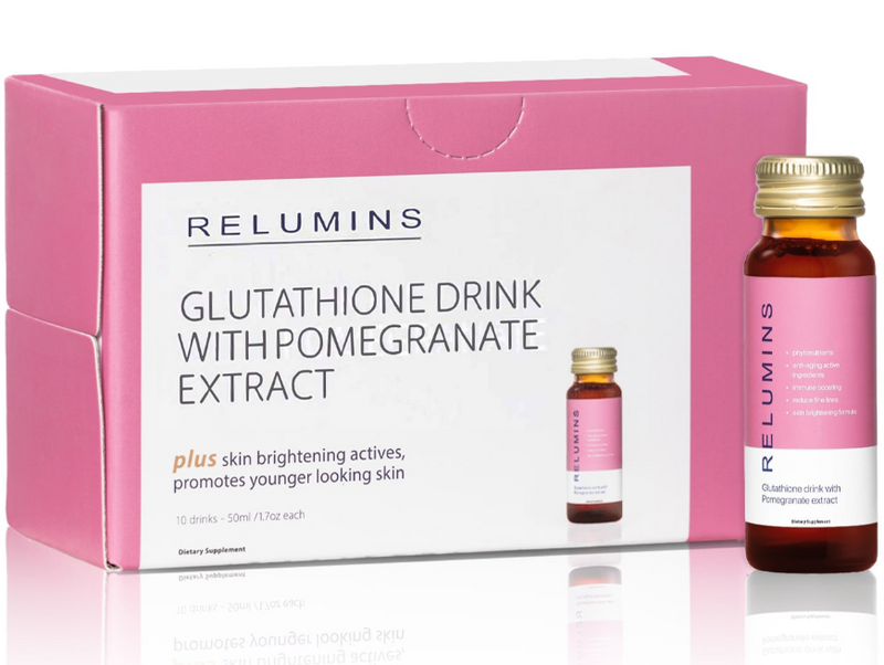 Relumins Beauty Glutathione Drink 50ml – Pomegranate Skin Brightening & Anti-Aging Formula